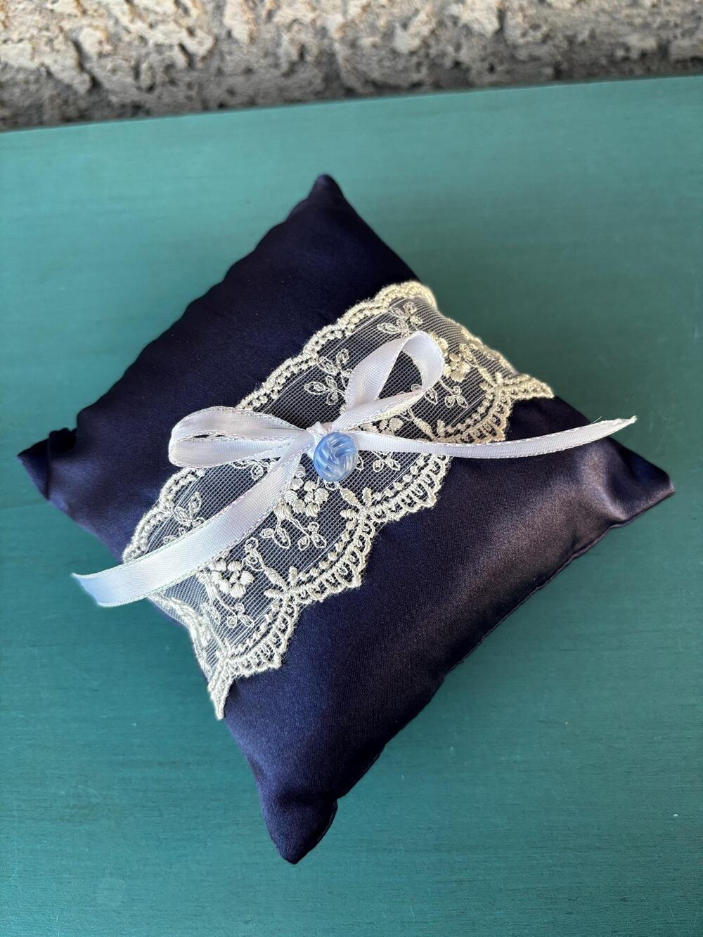 Handmade Ring Bearer Pillow: Lace Wedding Ring Cushion
